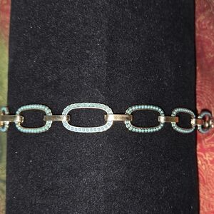 Turquoise Link Chain Bracelet - Women Jewelry